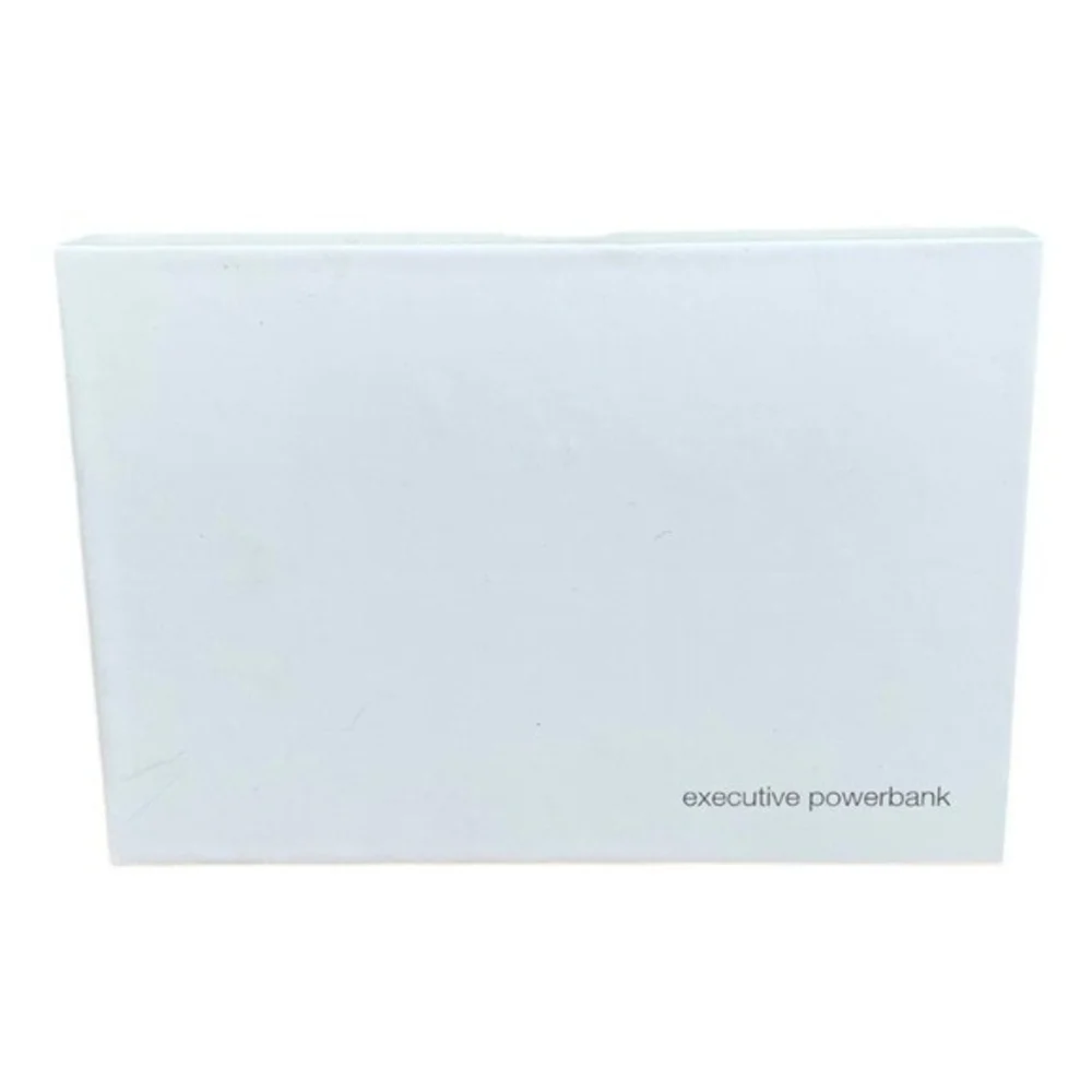 Executive Power Bank 6000mAh Round Silver Portable Charger USB-C Metal NIB